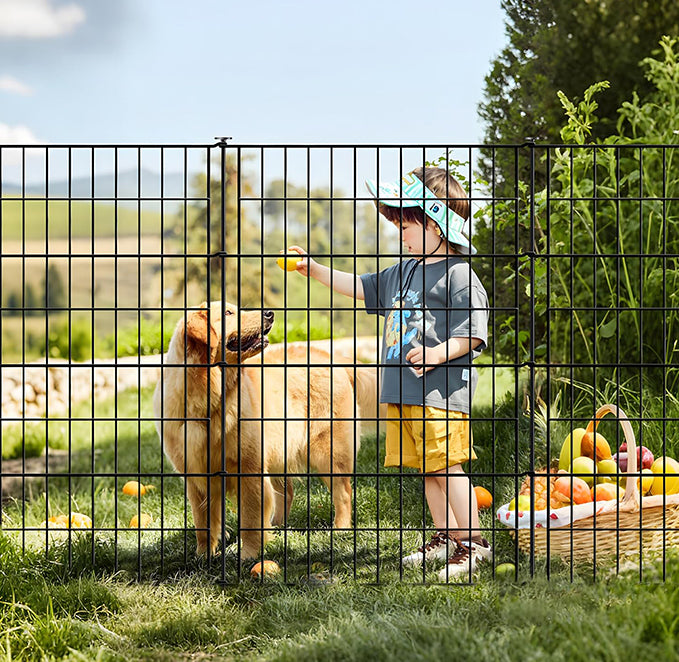 Metal Garden Fence 81cm (H) x 71cm (W)