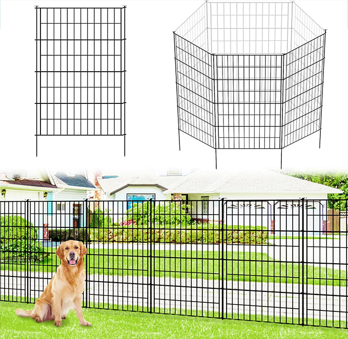 Metal Garden Fence 81cm (H) x 71cm (W)