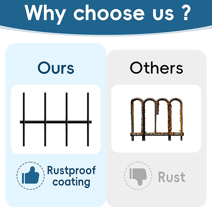 Metal Garden Fence 81cm (H) x 71cm (W)