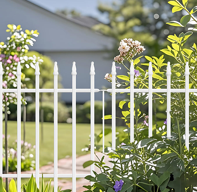 Metal Garden Fence 60×60cm, 5 Panels (3m), No-Dig Dog & Flower Bed Fence