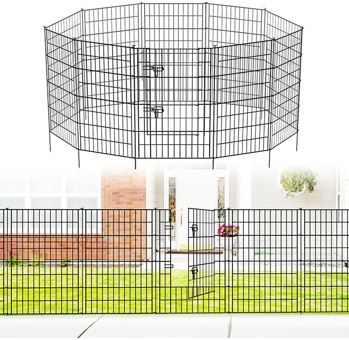 Metal Garden Fence 81cm (H) x 71cm (W)